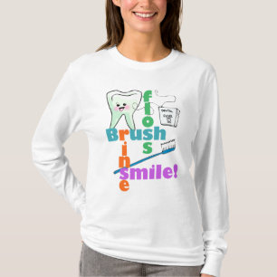 Brush Floss Rinse Smile T-shirt