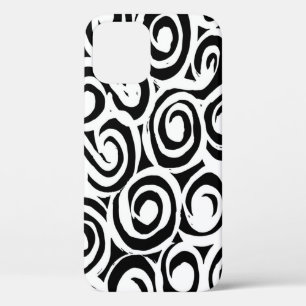 Brush grunge pattern. White and black vintage. abs Case-Mate iPhone Case