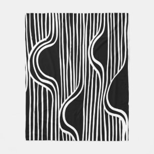 Brush grunge pattern. White and black vintage. abs Fleece Deken