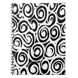 Brush grunge pattern. White and black vintage. abs Notitieboek