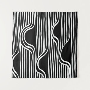 Brush grunge pattern. White and black vintage. abs Wandkleed