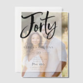 Brush Kalligrafie 40 Verjaardag Vellum Uitnodiging (Offset (Koppel))