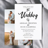 Brush kalligrafie budget bruiloft briefkaart