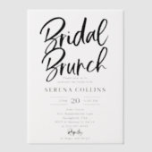 Brush kalligrafie moderne bruids brunch vellum uitnodigingen (Voorkant)