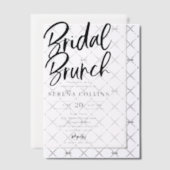 Brush kalligrafie moderne bruids brunch vellum uitnodigingen (Offset (Uitnodiging))