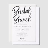 Brush kalligrafie moderne bruids brunch vellum uitnodigingen (Offset)