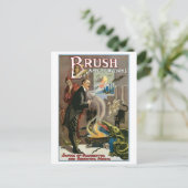 Brush ~ King of Wizards  Magic Act Briefkaart (Staand voorkant)