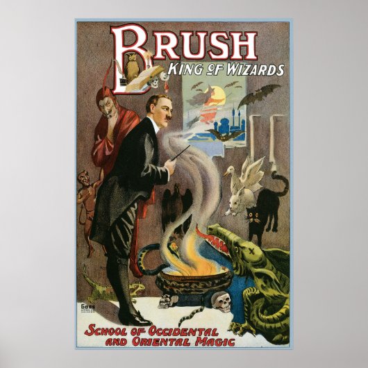 Brush ~ King of Wizards Magic Act Poster (Voorkant)