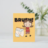 BRUSH - meisje met tatoeages en cadeautjes Briefkaart (Staand voorkant)