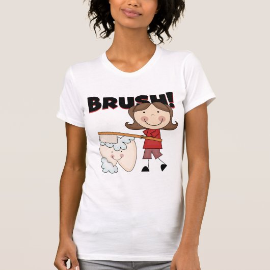 BRUSH - meisje met tatoeages en cadeautjes T-shirt (Voorkant)