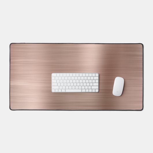 Brush Metallic Roos Gold Desk Mat (Keyboard & Muis)