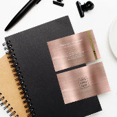 Brush Metallic Roos Gold Visitekaartje