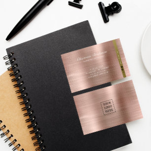 Brush Metallic Roos Gold Visitekaartje