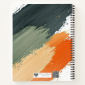 Brush-Painted Terrain Monogram Plan Notitieboek (Achterkant)