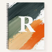 Brush-Painted Terrain Monogram Plan Notitieboek (Voorkant)