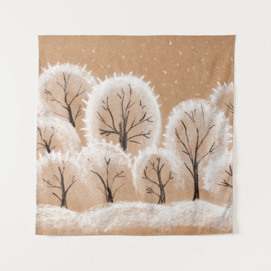 Brush painting. Artistic canvas. Oil art. Wandkleed (Voorkant)