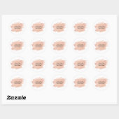 Brush Roos Ronde Sticker (Vel)