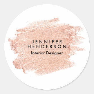 Brush Roos Ronde Sticker