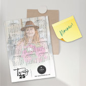 Brush Script 2025 Kalender Foto Magnetische Kaart