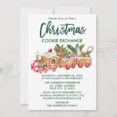 Brush Script Christmas Cookie Exchange Kaart (Voorkant)