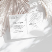 Brush script gouden pet afstuderen dank u briefkaart