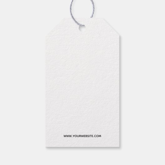 Brush Script Handmade Uw Logo Prijs Cadeaulabel (Achterkant)