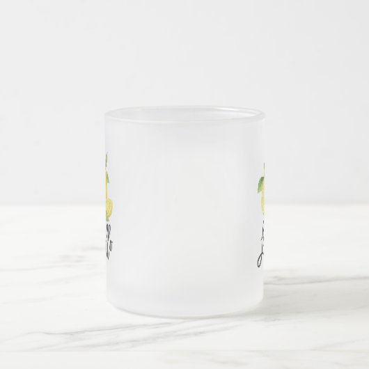 Brush Script Limoncello Citroenen Frosted Glass Mo Matglas Koffiemok (Center)