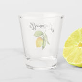 Brush Script Limoncello Waterverf Citroen Shot Glas (Achterkant)