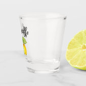 Brush Script Limoncello Waterverf Citroen Shot Glas (Rechts)