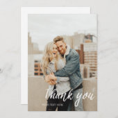 Brush Script Photo Dank je kaart (Voorkant / Achterkant)