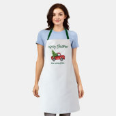 Brush Script Truck met kerstboom Schort (Gedragen)