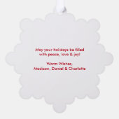 Brush Script Waterverf  Red Truck Ornament Kaart (Achterkant)