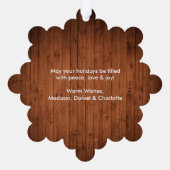 Brush Script Waterverf Rode Truck Rustieke Vakanti Ornament Kaart (Achterkant)