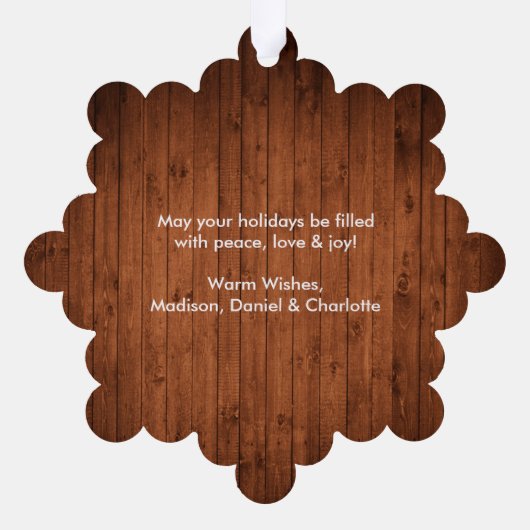 Brush Script Waterverf Rode Truck Rustieke Vakanti Ornament Kaart (Achterkant)