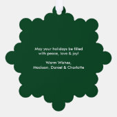 Brush Script Waterverf Truck Green Holiday Ornament Kaart (Achterkant)