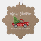 Brush Script Waterverf  Truck Kraft Stijl Ornament Kaart (Voorkant)