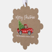 Brush Script Waterverf  Truck Kraft Stijl Ornament Kaart (Links)