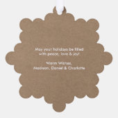 Brush Script Waterverf Truck Kraft Style Vakantie Ornament Kaart (Achterkant)