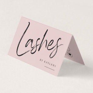 Brush Script Wimpers Gevouwen Zakelijke & Loyalty Visitekaartje