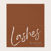 Brush Script Wimpers Vouwde Zakelijke & Loyalty Ca Visitekaartje (Buitenkant ongevouwen)