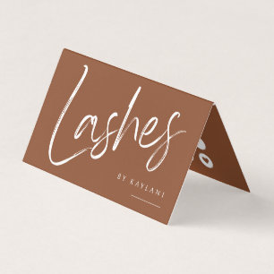 Brush Script Wimpers Vouwde Zakelijke & Loyalty Ca Visitekaartje
