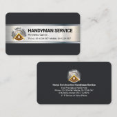 Brush Silver Metal Bord voor Handyman Visitekaartje (Voorkant / Achterkant)
