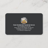 Brush Silver Metal Bord voor Handyman Visitekaartje (Achterkant)