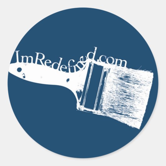 Brush Sticker blauw (Voorkant)