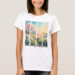 Brush Stroke Bloom waar u geplant Shirt