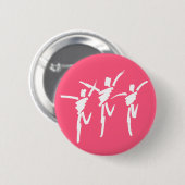 Brush Stroke Dance Trio Button in donkerroze (Voorkant /achterkant)