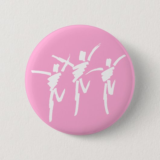 Brush Stroke Dance Trio Button in Roze (Voorkant)