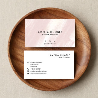 Brush Stroke Texture Modern Business card template Visitekaartje