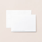 Brush Stroke Zilveren Folie DANK U bruiloft | FOTO Folie Kaarten (Met envelop)