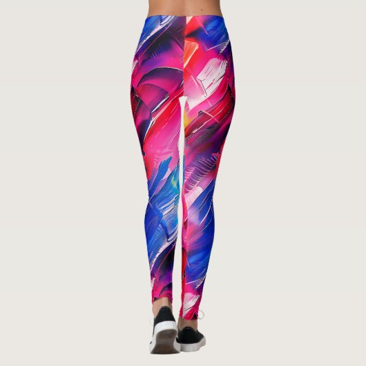 brush strokes pattern 2 leggings (Achterkant)